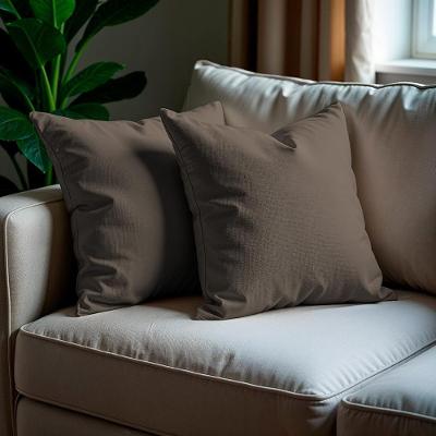 Kit 2 Capas De Almofadas Boucle Marrom 45x45cm Cama Inbox
