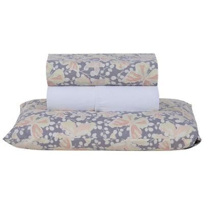 Jogo De Lençol Solteiro Home Style 180 Fios 3 Peças - Peplum Salmão