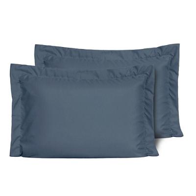 Kit Fronhas Slim Com 3 Abas Percal 200 Fios 50cm X 70cm 2 Peças - Marinho