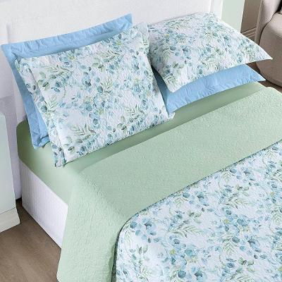 Cobre Leito Casal Padrão Cotton Select Dupla Face 200 Fios 3 Peças - Forest