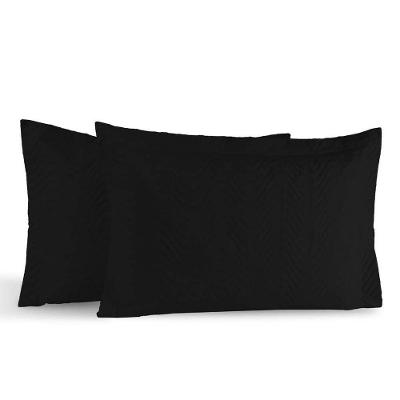 Kit Portas Travesseiros Silver Percal 180 Fios 50cm X 70cm 2 Peças - Preto