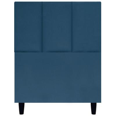Cabeceira Decorativa Classic Para Cama De Solteiro 90 Cm Suede - Azul-marinho Suede