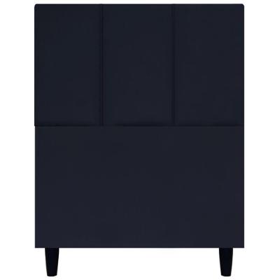 Cabeceira Decorativa Classic Para Cama De Solteiro 90 Cm Suede - Preto Suede