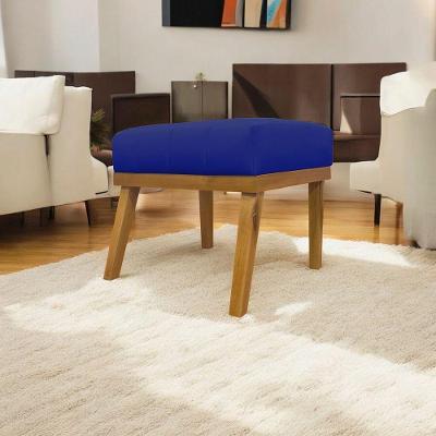 Puff Decorativo Retangular Firenze - Azul-royal Corino