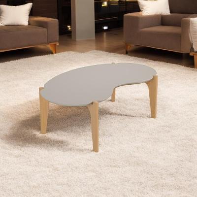 Mesa Centro Caribe 1,05 Off White Perolizado Freijó