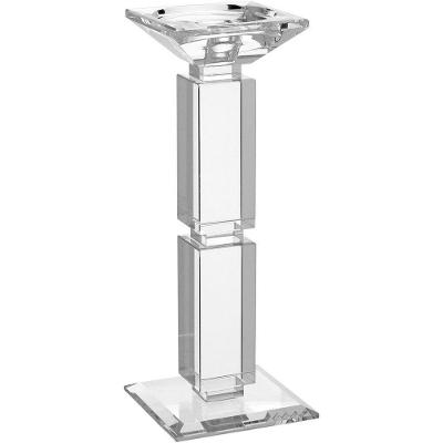 Castiçal 28X9X9Cm Cristal Transp