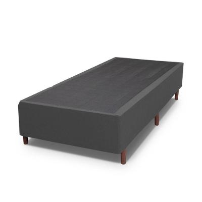 Base Box Queen Size Prince Sued 0,79x1,97x0,32 Cinza