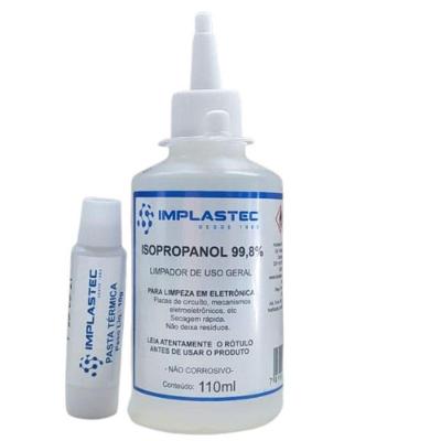 Kit álcool Isopropilico 110 Ml - Pasta Termica 10g