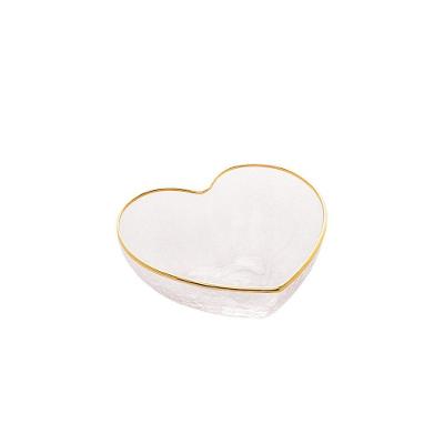 Bowl Vidro Borossilicato Com Borda Dourada Heart 28345 Bon Gourmet