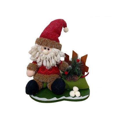Enfeite Cerca E Saco De Presente Papai Noel-boneco De Neve 28cm Xts8312 - Master Christmas Papai Noel
