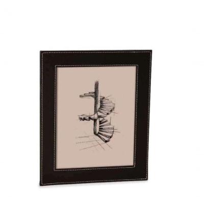 Porta-retrato Marrom Em Mdf Com Pu Para Fotos 20x25cm 15787 - Mart