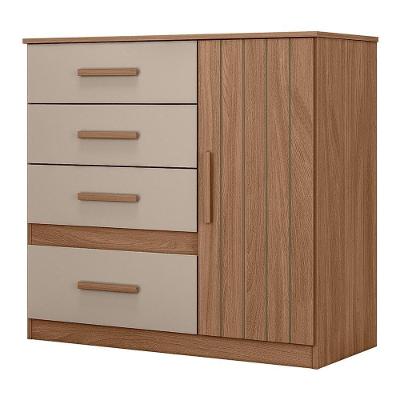 Cômoda Sapateira Vênus 1 Porta E 4 Gavetas Caarvalho Fendi