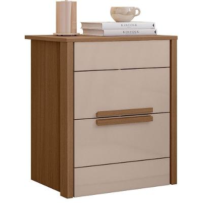 Mesa De Cabeceira Dhara 2 Gavetas Caarvalho Fendi