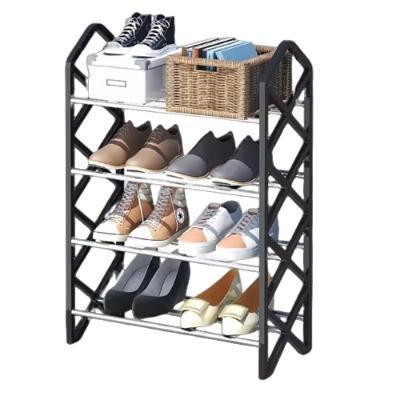 Sapateira Grande Organizador Desmontavel 8 Pares Sala Quarto Porta Hall 4 Prateleiras Multiuso Estante Sapato