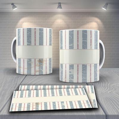 Caneca De Porcelana 325ml Decorada Tribal Tribal 25
