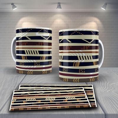 Caneca De Porcelana 325ml Decorada Tribal Tribal 6