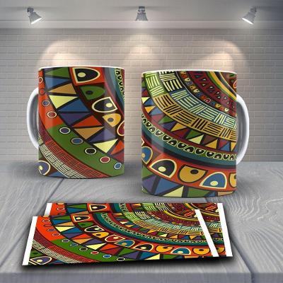 Caneca De Porcelana 325ml Decorada Tribal Tribal 9