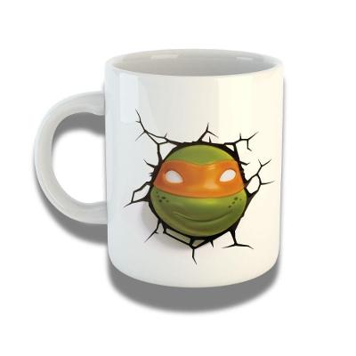 Caneca De Porcelana 325ml Com Design 3d Exclusivo Tartaruga Ninja 2