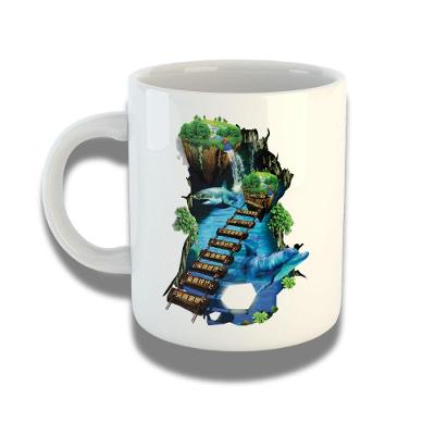 Caneca De Porcelana 325ml Com Design 3d Exclusivo Caminho