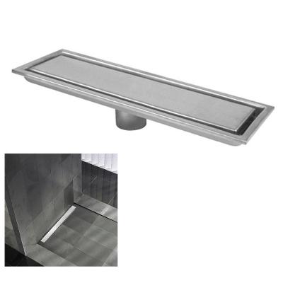 Ralo Linear Oculto 50cm Aço Inox Banheiro Lavabo Anti Odor Anti Inseto Invisivel Seguro Resistente Higienico