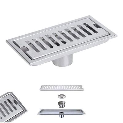 Ralo Linear 30cm Aço Inox Banheiro Area Externa Anti Odor Anti Inseto Piscina Lavabo Quintal Higienico Seguro Resistente