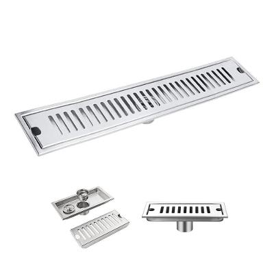 Ralo Linear Aço Inox 50cm Anti Odor Anti Inseto Banheiro Area Externa Lavabo Quintal Seguro Higienico Resistente
