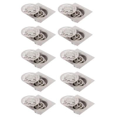 Ralo Inteligente Aço Inox Anti Odor Insetos 10x10 Kit 10 Unidades Banheiro Casa Lavabo