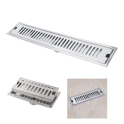 Ralo Linear 50cm Inox Banheiro Area Externa Anti Odor Anti Inseto Seguro Higienico Lavabo Quintal Resistente
