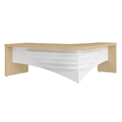 Mesa Francela Diretor 2,00 X 1,80 Lado Esquerdo Carvalho-bco