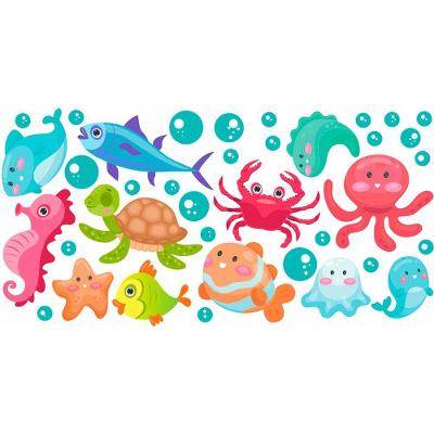 Adesivo Infantil Fundo Do Oceano Para Banheiro Quarto Criança