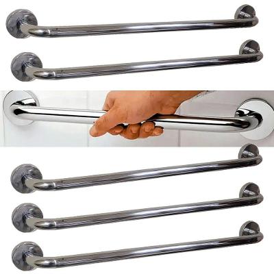 Barra Alça Apoio 50cm Aço Inox Kit 5 Uni Anti Queda Evita Acidentes Suporte Segurança