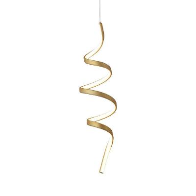Lustre Pendente Sindora Dcd03235 Dourado Led Bivolt
