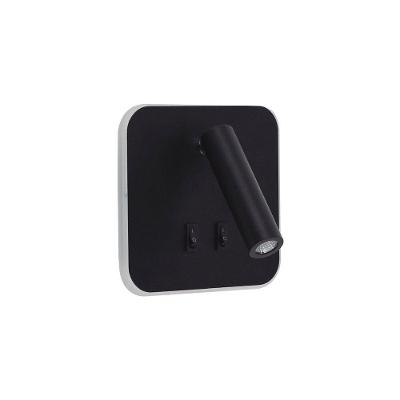 Arandela Astraled Acker Led Com Interruptor Bivolt Preto Ad-4035