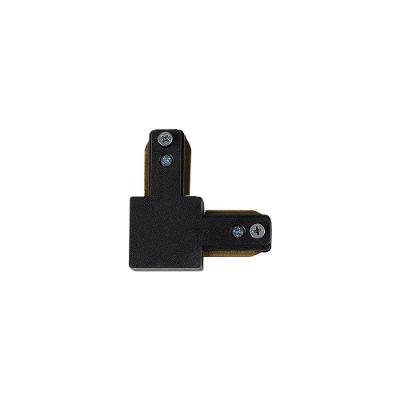 Conector Em L Blumenau Para Trilho De Sobrepor Preto
