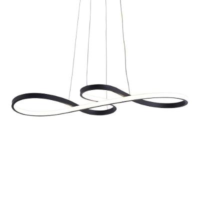 Lustre Pendente Sindora Qd05316 Preto Led Bivolt