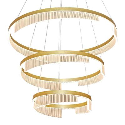 Lustre Pendente Sindora Dcd03161 Dourado Led Bivolt