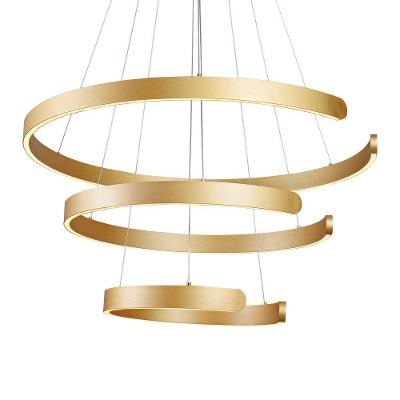 Lustre Pendente Sindora Dcd03042 Dourado Led Bivolt