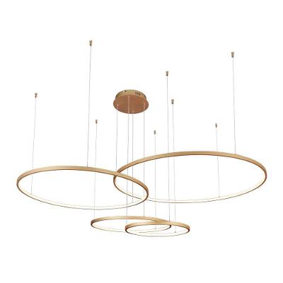 Lustre Pendente Sindora Qd05364 Dourado Led Bivolt