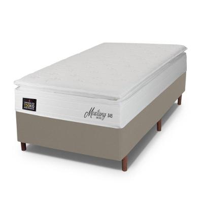 Cama Box Baú Solteiro Hellen Mustang Espuma D45 Branco