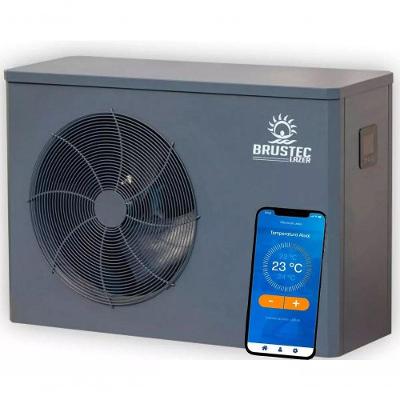 Bomba Trocador Calor Wi-fi Inverter Para Aquecimento De Piscinas Até 43 Mil Litros - Brustec