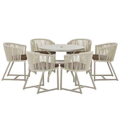 Mesa E 6 Cadeiras De Jantar Noronha Fendi E9 Trama Original Rami