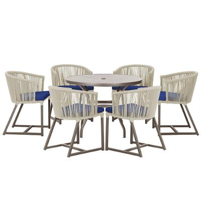 Mesa E 6 Cadeiras Jantar Noronha Marrom E10 Trama Original Rami