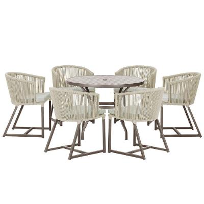 Mesa Com 6 Cadeiras Jantar Noronha Marrom E3 Trama Original Rami