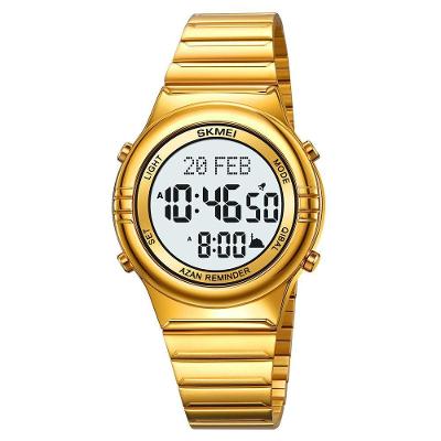 Relógio Digital Masculino Fashion Da Skmei Com Cronômetro Função De Data Resistência À Água Dourado