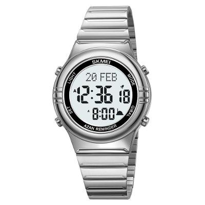 Relógio Digital Masculino Fashion Da Skmei Com Cronômetro Função De Data Resistência À Água Prateado