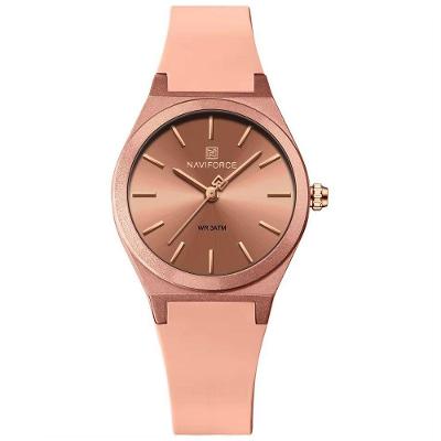Relógio Analógico Feminino De Quartzo Casual Com Pulseira De Silicone Impermeavel Rosa