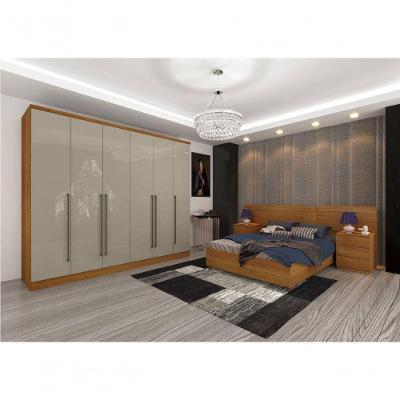 Guarda Roupa Casal 6 Portas 2,70m Sevilla-cinamomo-off White Tcil Móveis