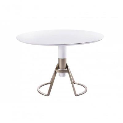 Mesa De Jantar Com Vidro Curve-1,40m Sheldon Móveis