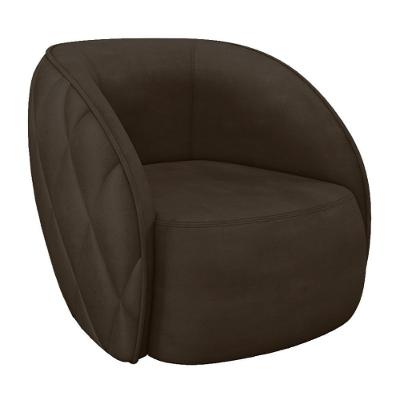 Poltrona Decorativa Para Sala Living Olimpo M03 Veludo Marrom - Lyam Decor