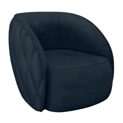 Poltrona Decorativa Para Sala Living Olimpo M03 Veludo Marinho - Lyam Decor